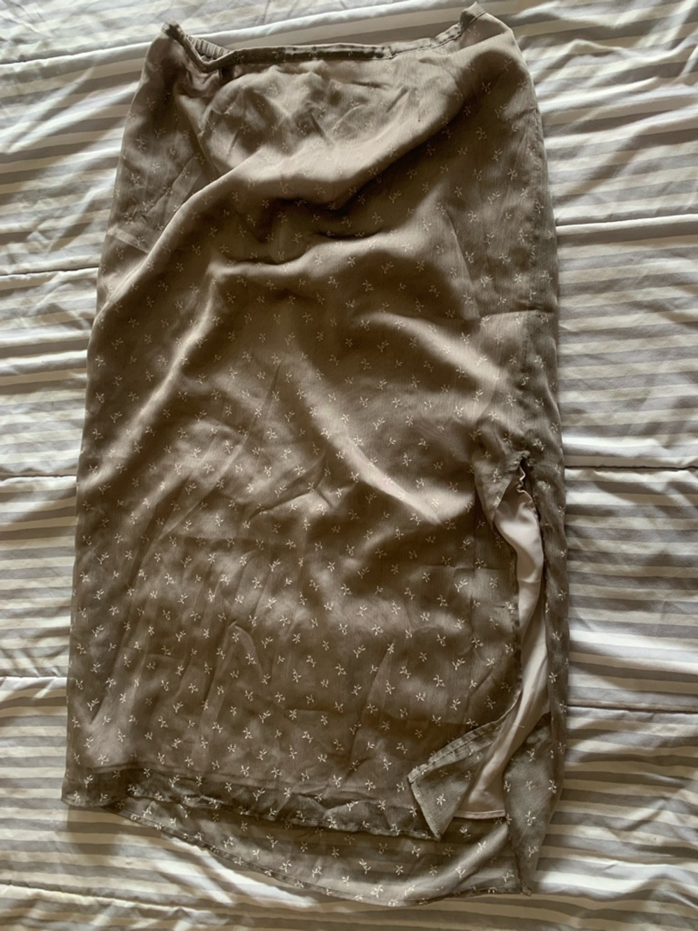 Norton McNaughton Taupe Printed Slip Skirt